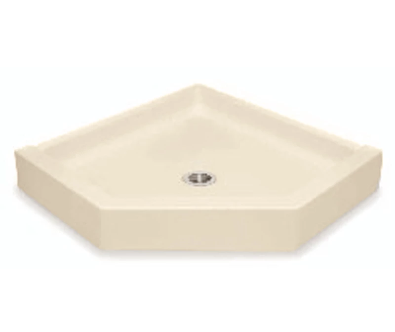 3838NEO 38 X 38 AcrylX Corner Center Drain Shower Base In White - Image 15