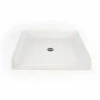 F3636DPAN 36 X 36 AcrylX Alcove Center Drain Shower Base In White