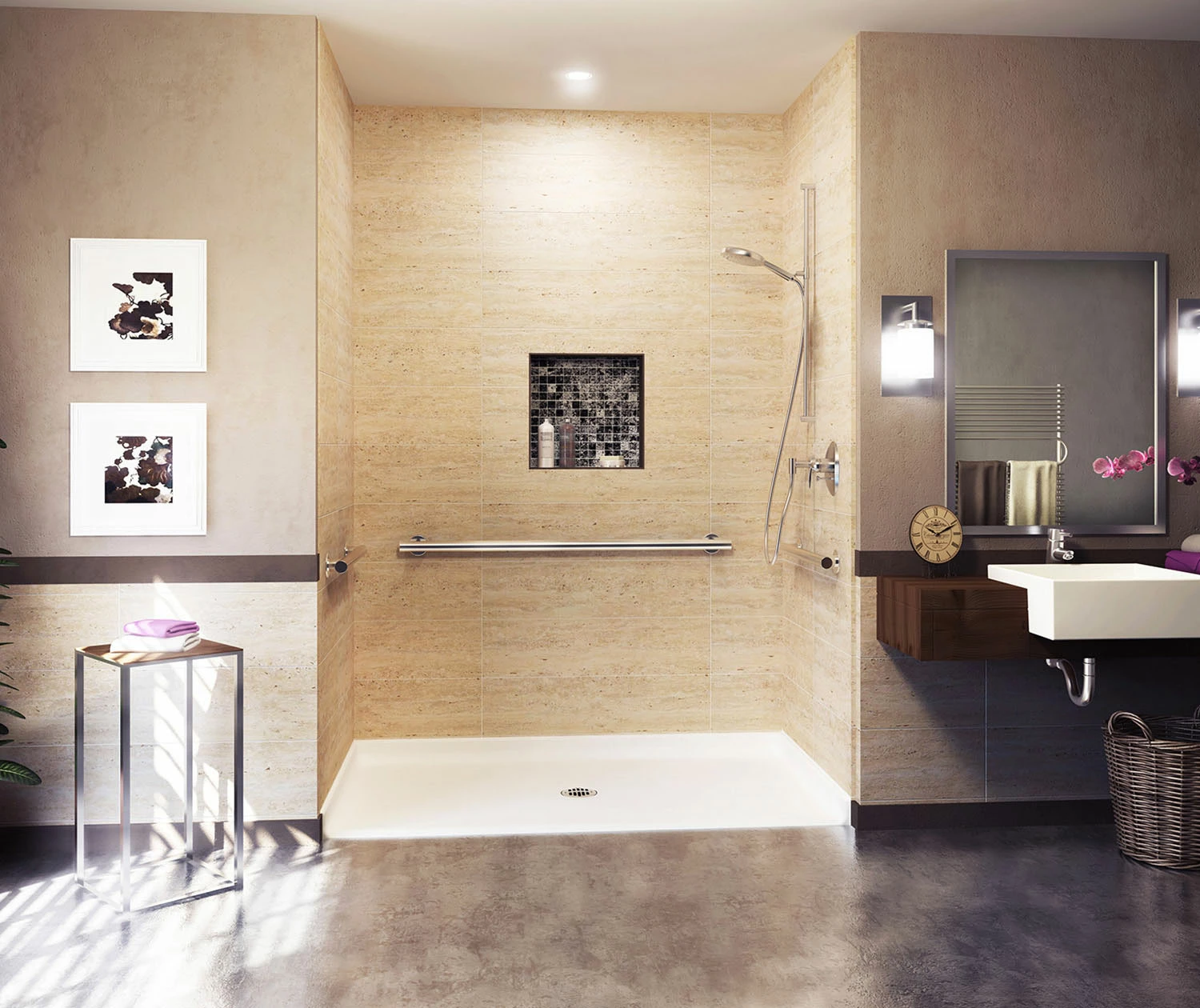 F6034DPAN 60 X 34 AcrylX Alcove Center Drain Shower Base In White - Image 4