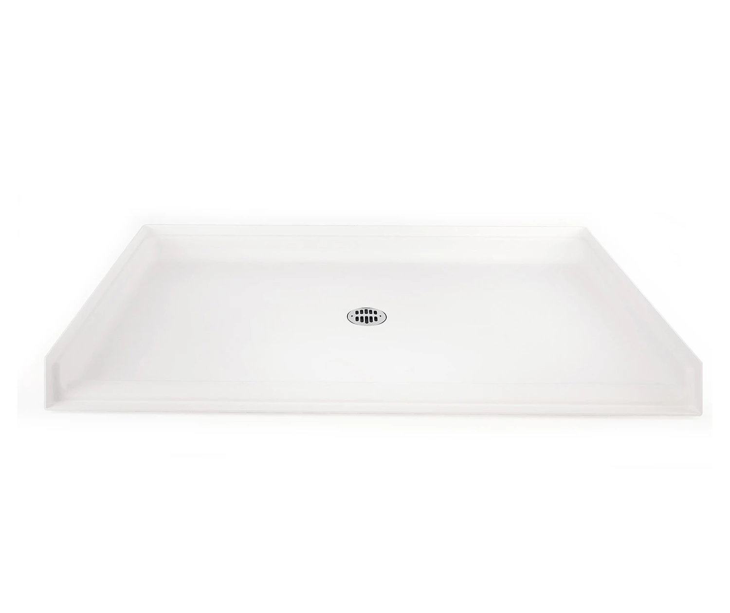 F6034DPAN 60 X 34 AcrylX Alcove Center Drain Shower Base In White