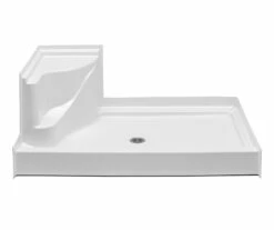 W6034APANBl/R 60 X 34 Acrylic Alcove Center Drain Shower Base In White