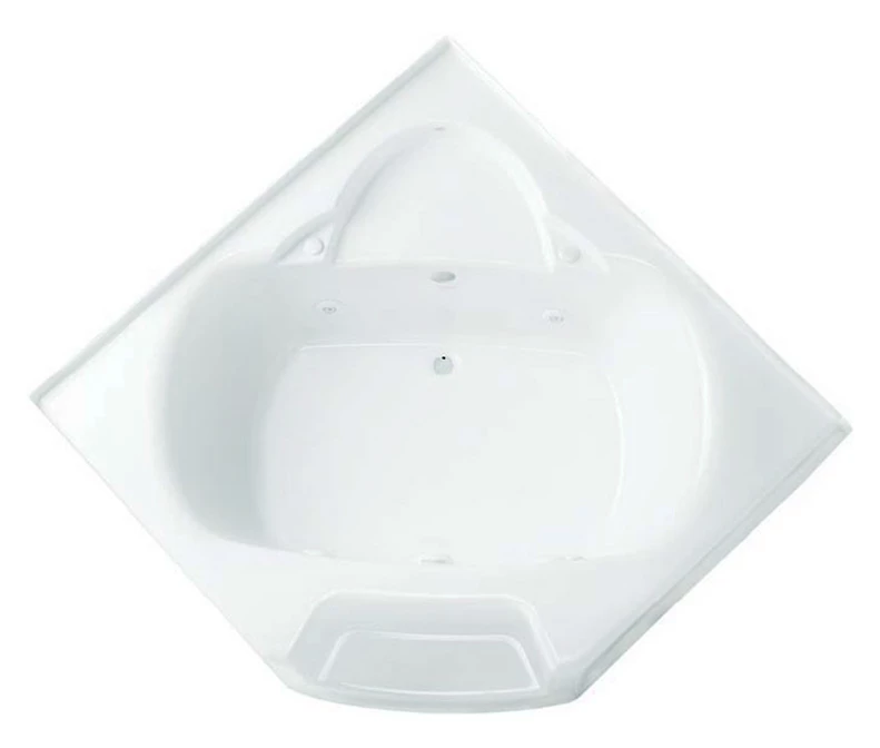 2540CCS 55 X 34 AcrylX Corner Center Drain Bathtub In White - Image 2