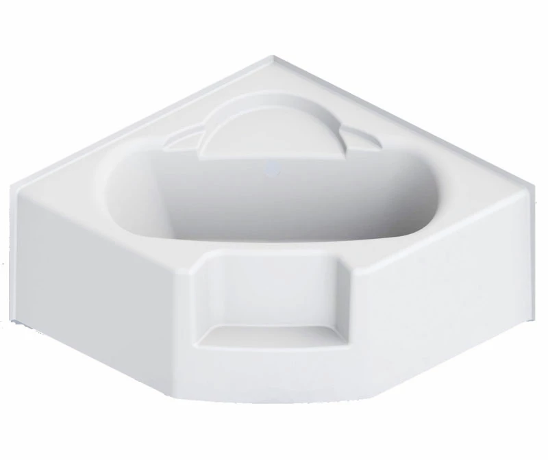 2540CCS 55 X 34 AcrylX Corner Center Drain Bathtub In White - Image 3