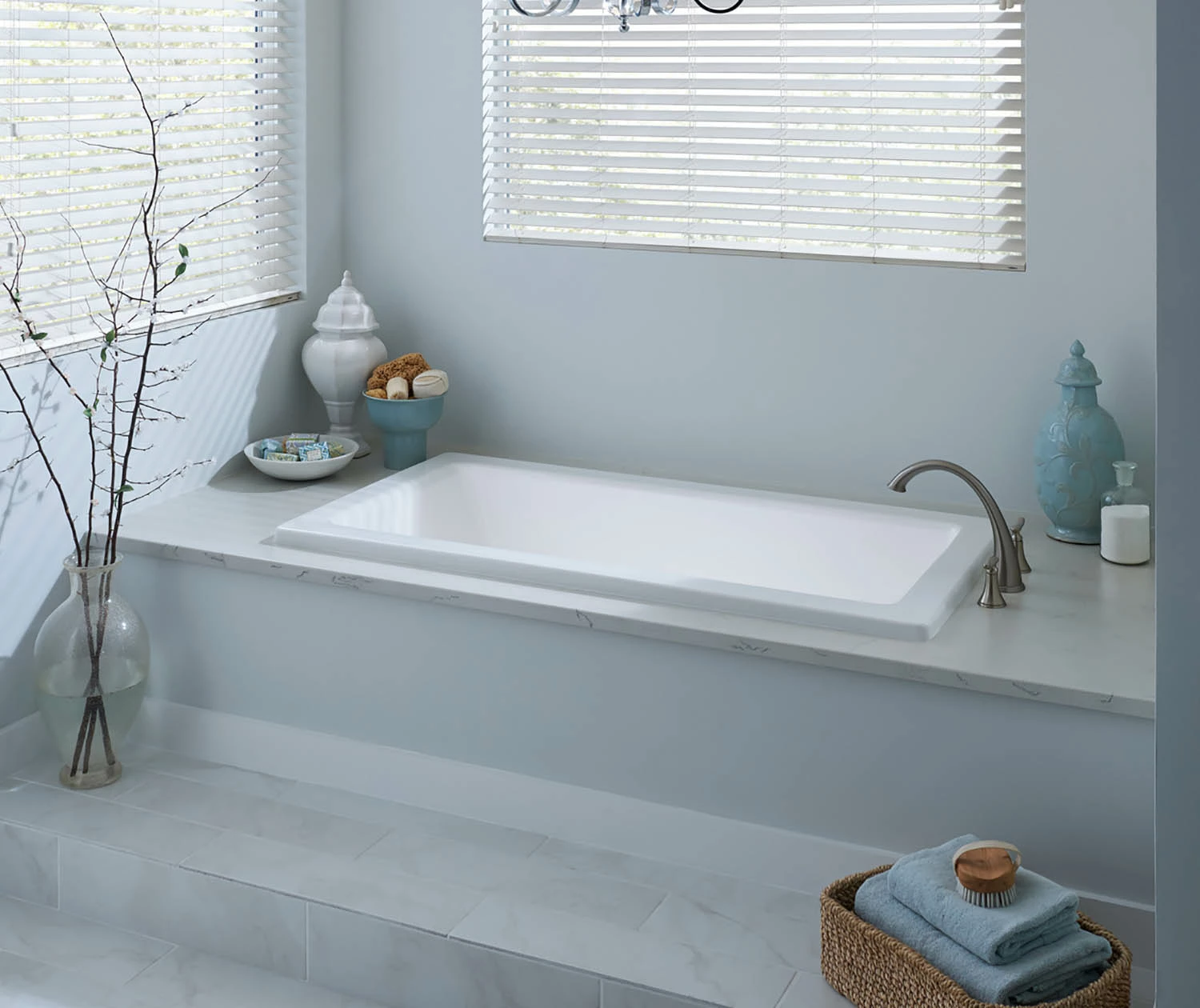 6032DMIN 60 X 32 AcrylX Drop-in Universal Drain Bathtub In White - Image 5