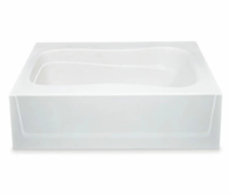 6036HM AFR 60 X 36 AcrylX Alcove Left-Hand Drain Bathtub In White - Image 5