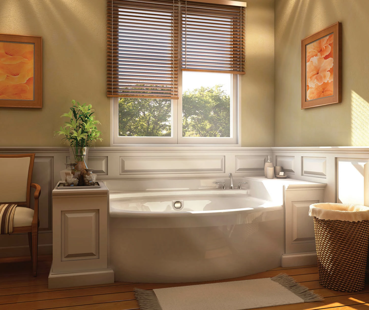 6042BWC 60 X 34 AcrylX Alcove Center Drain Bathtub In White - Image 3