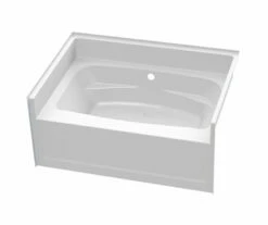 6042HCW 60 X 42 AcrylX Alcove Center Drain Bathtub In White