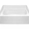 6042HW 60 X 42 AcrylX Alcove Left-Hand Drain Bathtub In White