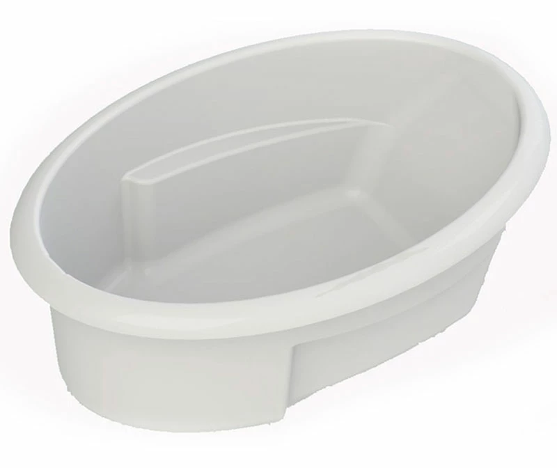 6042OVAL 60 X 42 AcrylX Drop-in Universal Drain Bathtub In White