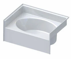 6042TW 60 X 42 AcrylX Alcove Left-Hand Drain Bathtub In White