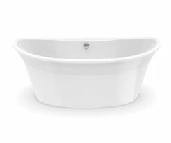 Clara 6636CF AFR AcrylX Freestanding Front-Center Drain Bathtub In White