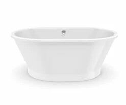 Cyrus 6042CF AFR AcrylX Freestanding Front-Center Drain Bathtub In White