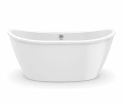 Effie 6032CF AFR AcrylX Freestanding Front-Center Drain Bathtub In White