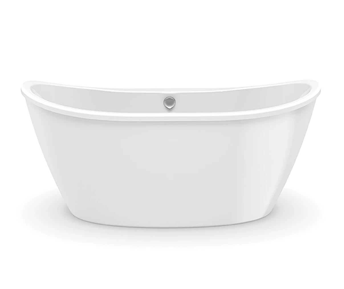 Effie 6032CF AFR AcrylX Freestanding Front-Center Drain Bathtub In White - Image 4