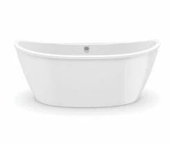 Effie 6636CF AFR AcrylX Freestanding Front-Center Drain Bathtub In White