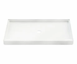 F6038PAN 58 X 37 AcrylX Alcove Center Drain Shower Base In White