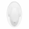 Ariel III Stocking 72 X 42 Acrylic Drop-in Universal Drain Bathtub In White