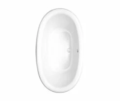 Carrington 7240C Acrylic Drop-in Front-Center Drain Bathtub In White