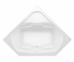 Cavalcade 1X 60 X 60 Acrylic Corner Front-Center Drain Bathtub In White