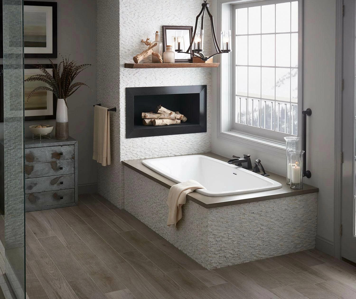 Curve 7236C Acrylic Drop-in Center Drain Bathtub In White - Image 5