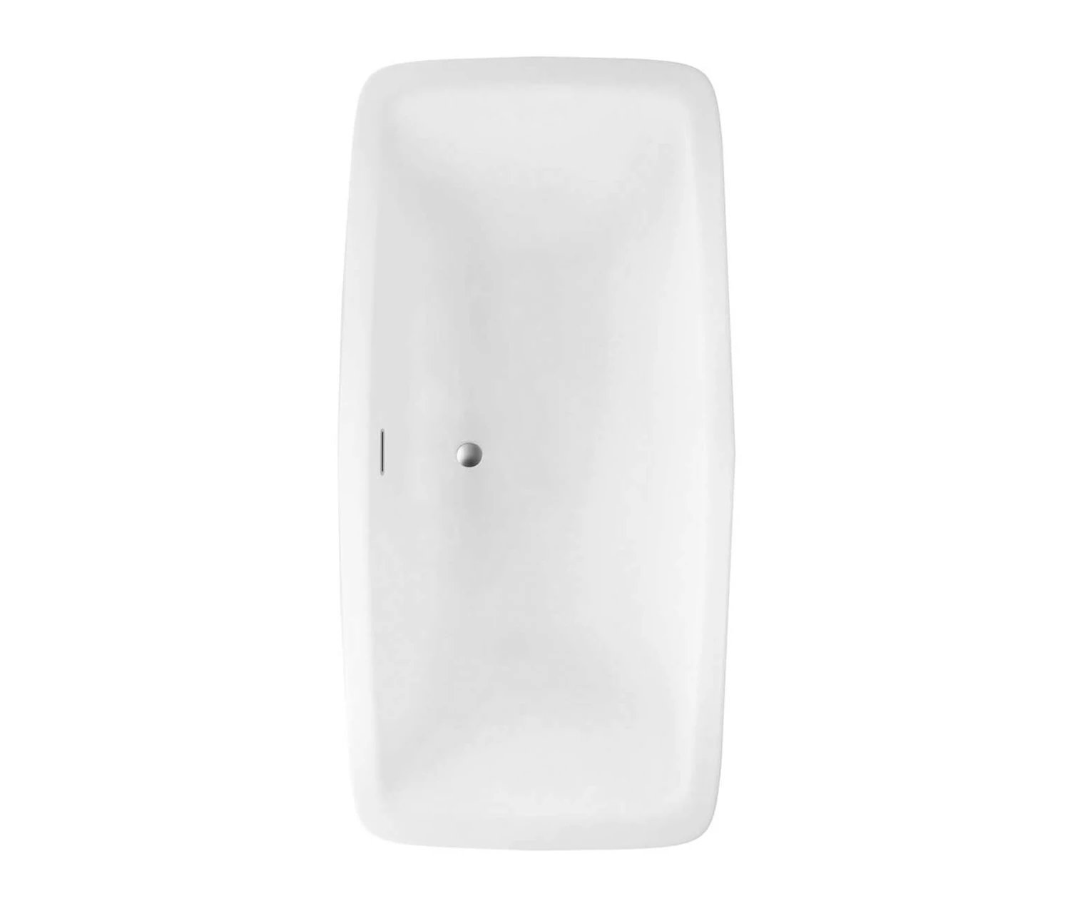 Curve 7236C Acrylic Drop-in Center Drain Bathtub In White