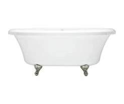 Delilah 6638CF Acrylic Freestanding Front-Center Drain Bathtub In White