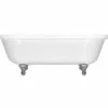 Fiona 7239CF Acrylic Freestanding Front-Center Drain Bathtub In White