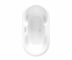 Friday 7036C Acrylic Drop-in Front-Center Drain Bathtub In White