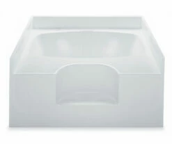 Gardenia III 60 X 48 AcrylX Alcove Center Drain Bathtub In White