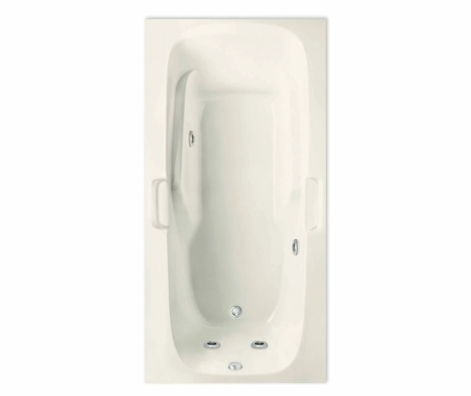 Jasmine II 72 X 36 AcrylX Drop-in Universal Drain Bathtub In White - Image 18
