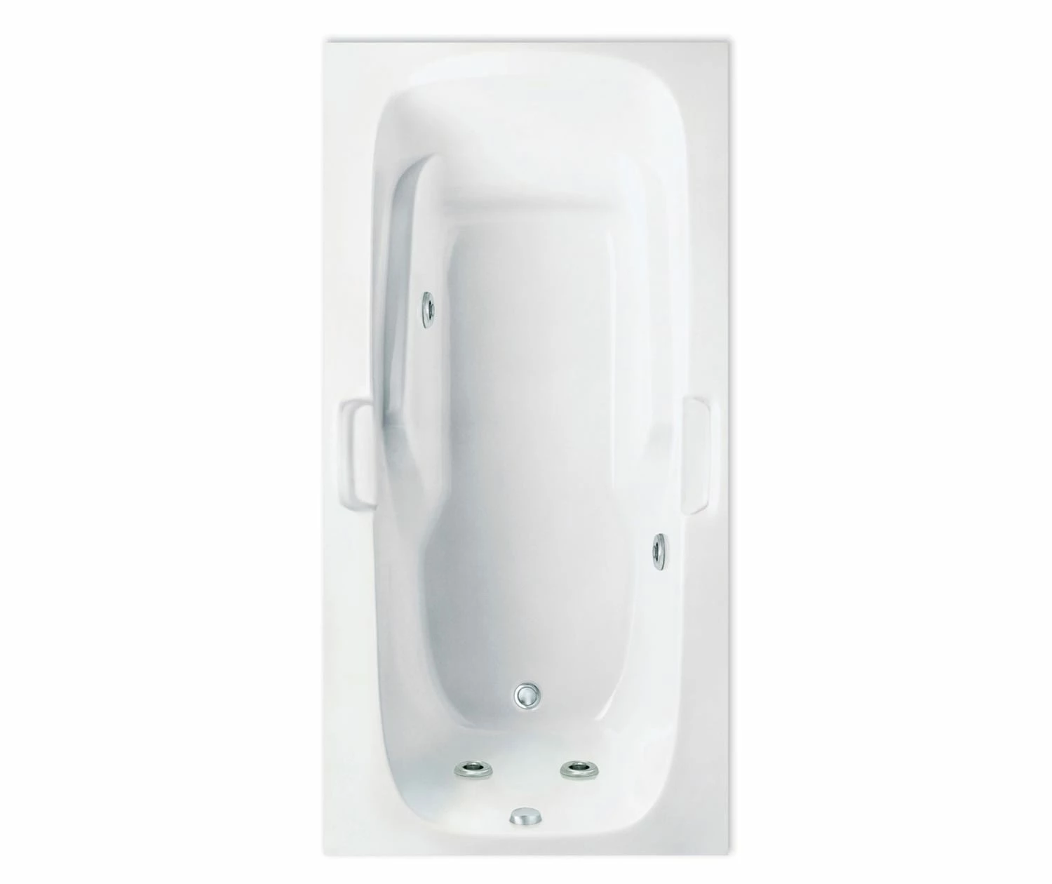 Jasmine II 72 X 36 AcrylX Drop-in Universal Drain Bathtub In White - Image 4