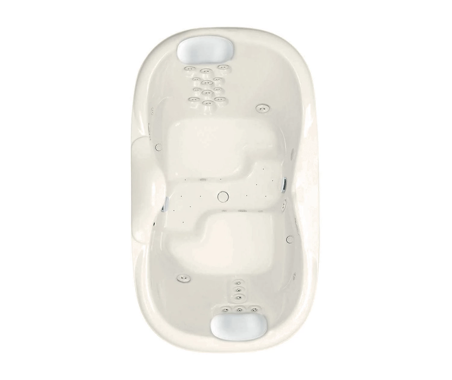 Millennium 10 82 X 48 Acrylic Drop-in Center Drain Combined Whirlpool And Air Massage Bathtub In White - Image 9