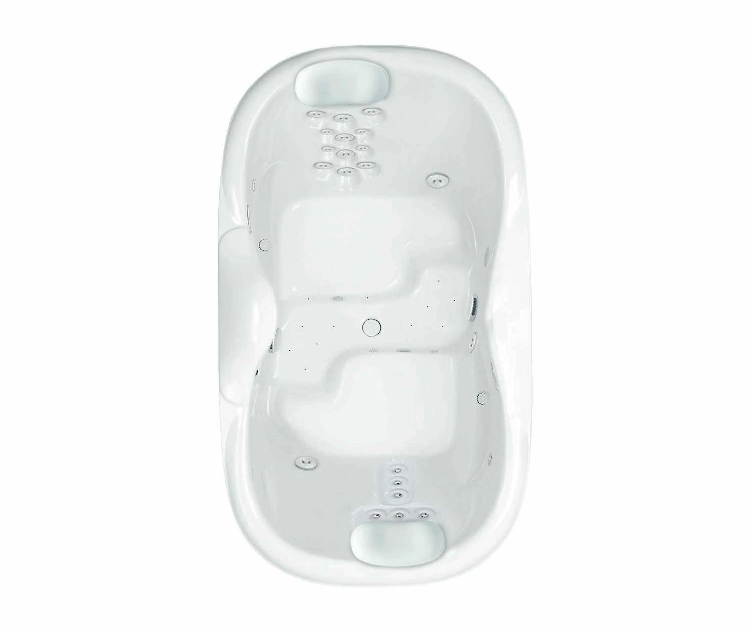 Millennium 10 82 X 48 Acrylic Drop-in Center Drain Combined Whirlpool And Air Massage Bathtub In White - Image 7