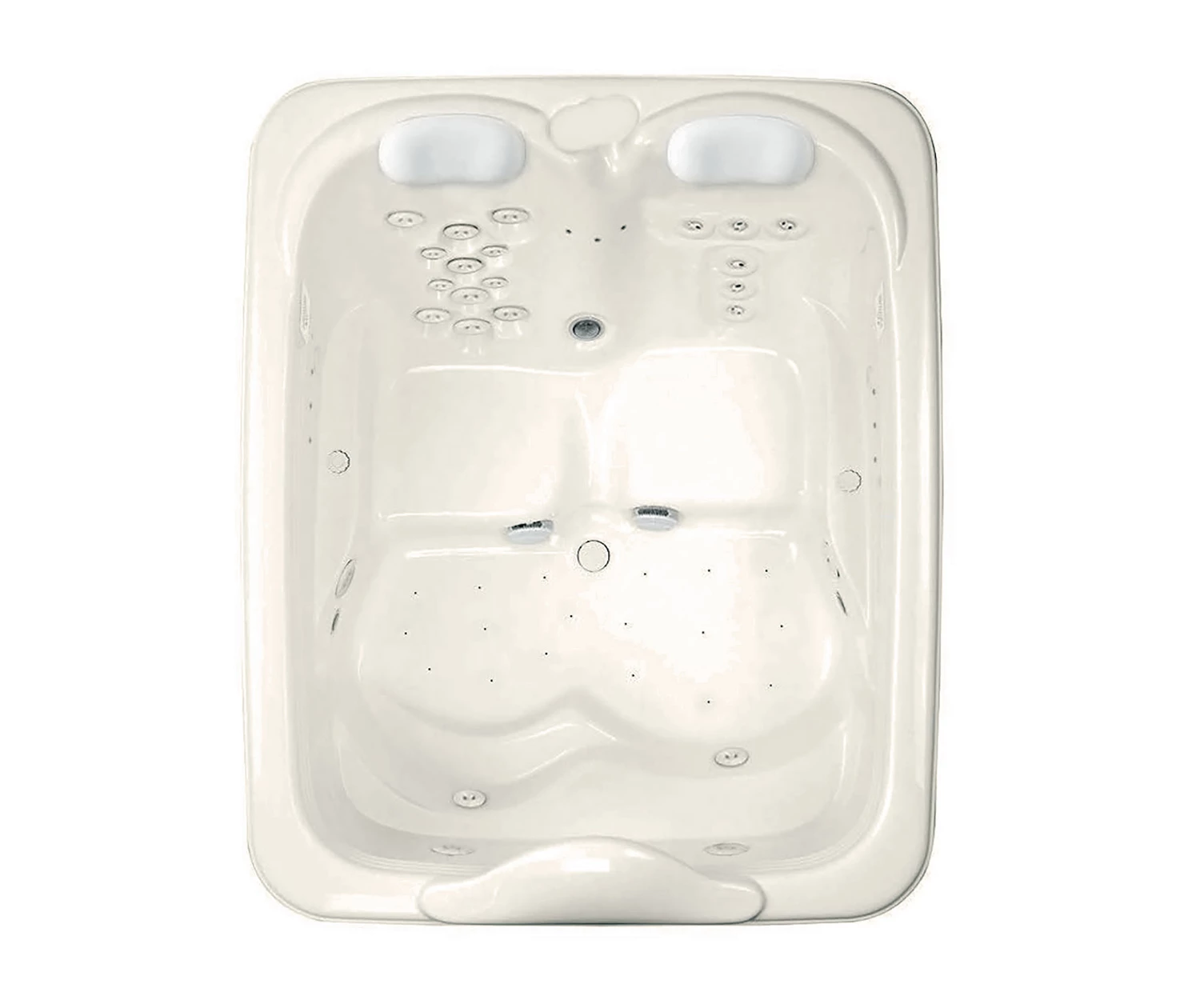 Millennium 7 72 X 58 Acrylic Drop-in Center Drain Combined Whirlpool And Air Massage Bathtub In White - Image 7