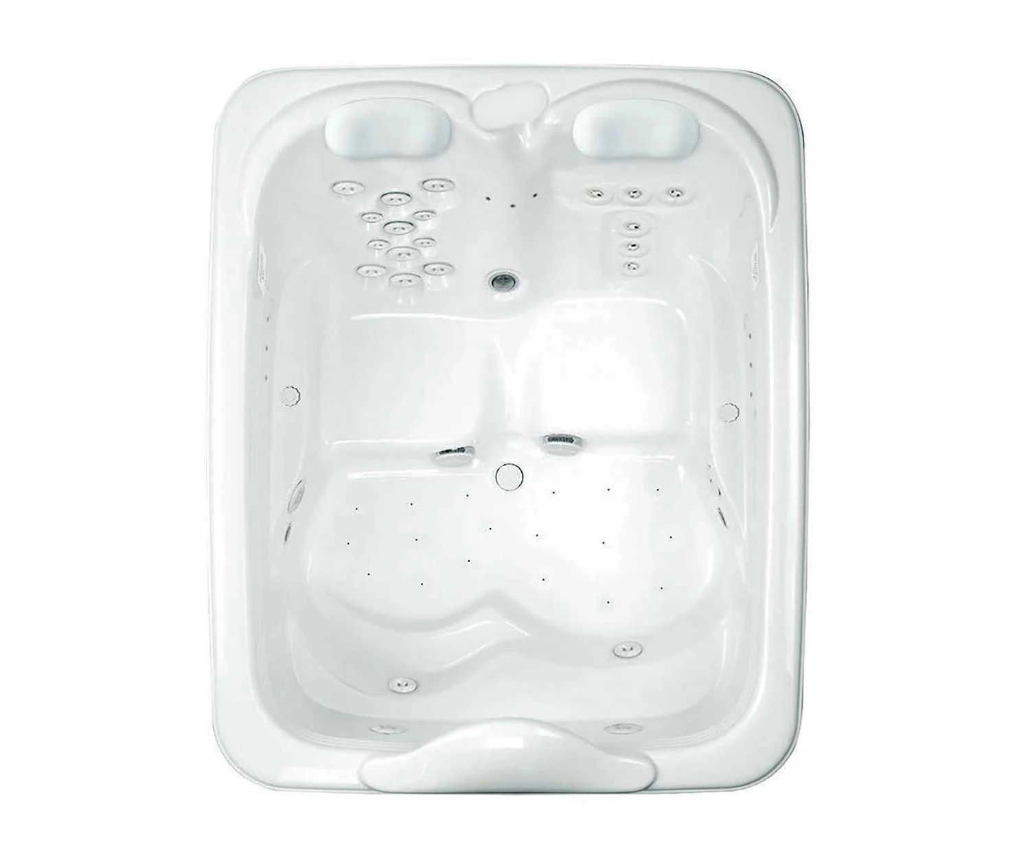 Millennium 7 72 X 58 Acrylic Drop-in Center Drain Combined Whirlpool And Air Massage Bathtub In White - Image 3