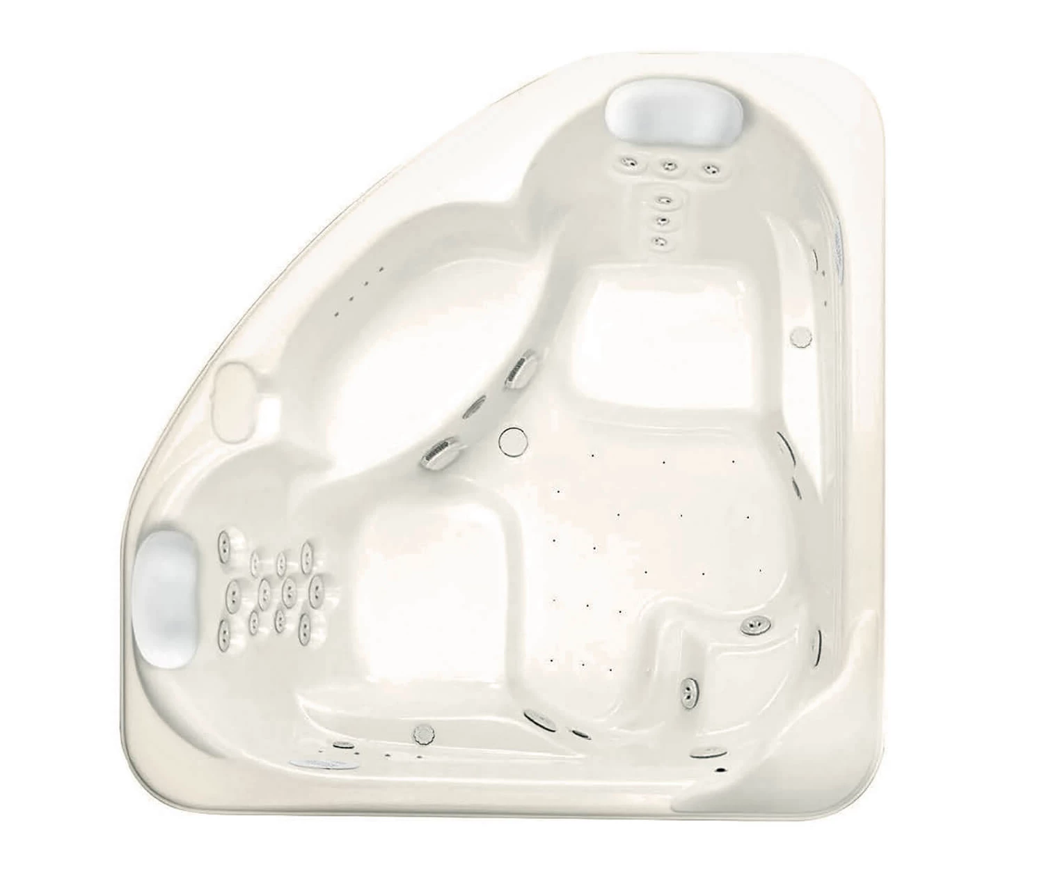 Millennium 8 72 X 72 Acrylic Drop-in Center Drain Combined Whirlpool And Air Massage Bathtub In White - Image 7