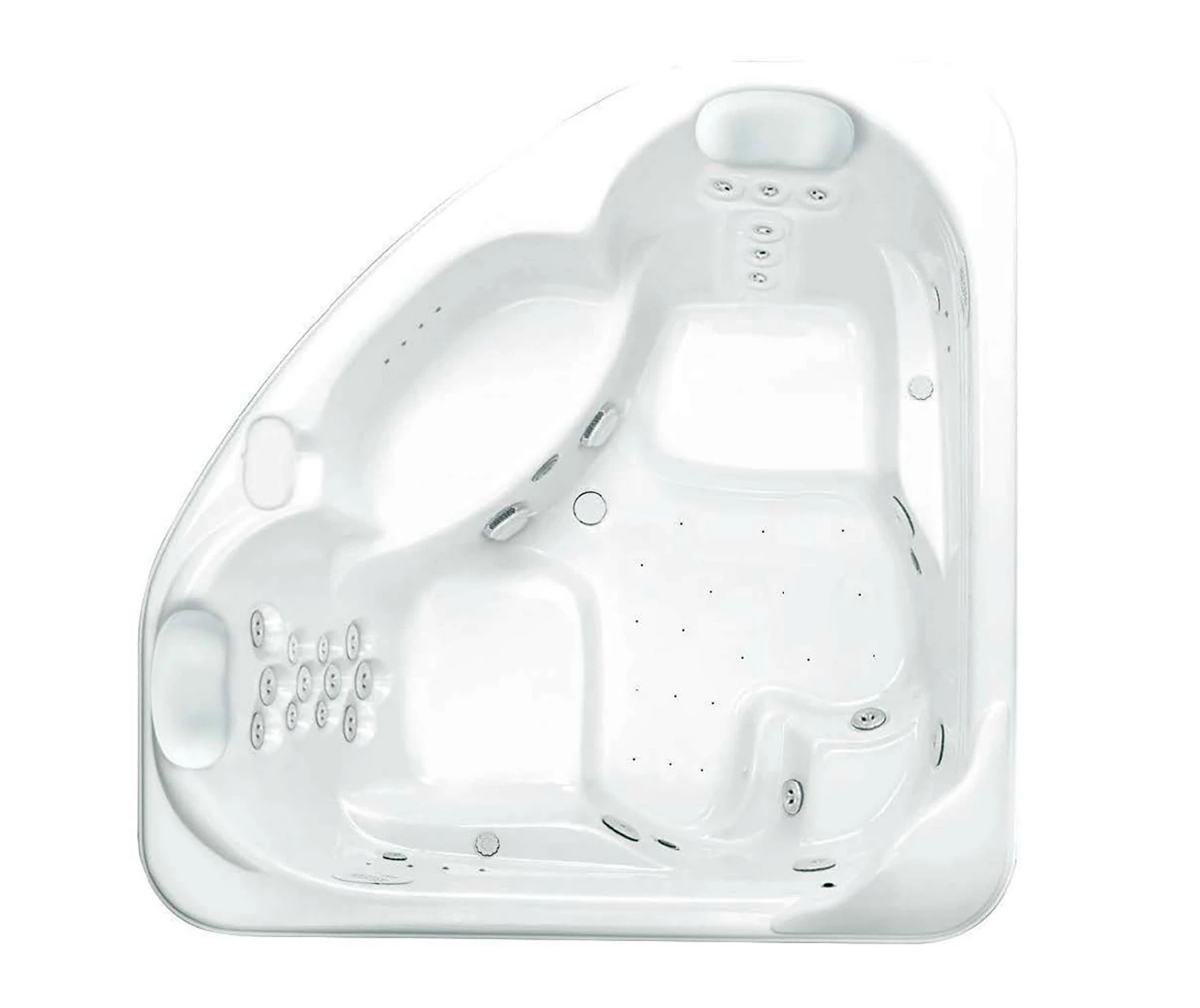 Millennium 8 72 X 72 Acrylic Drop-in Center Drain Combined Whirlpool And Air Massage Bathtub In White - Image 3