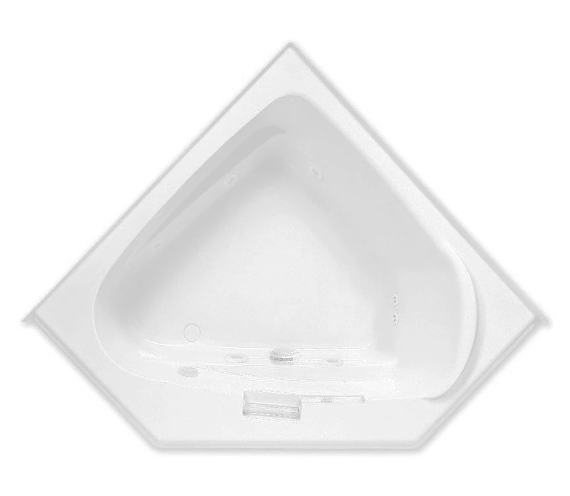 Morandi 1X 62 X 60 Acrylic Corner Front-Left Drain Bathtub In White - Image 2