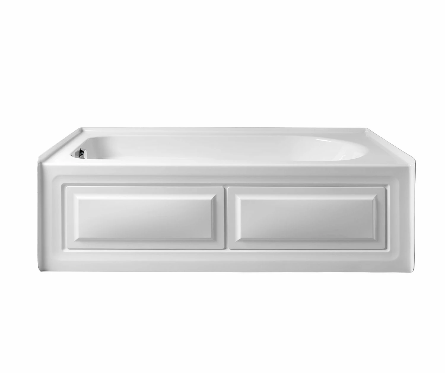 Novelli Stocking 60 X 37 Acrylic Alcove Left-Hand Drain Bathtub In White - Image 6