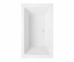 Soco 6636C Acrylic Drop-in Front-Center Drain Bathtub In White