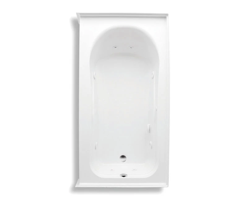 Vincenzo Q Stocking 66 X 35 Acrylic Alcove Left-Hand Drain Bathtub In White - Image 2