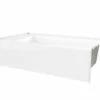 W6636SMIN 66 X 36 AcrylX Alcove Left-Hand Drain Bathtub In White