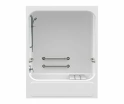 6032ITS 60 X 32 Acrylic Alcove Left Hand Drain One-Piece Tub Shower In White