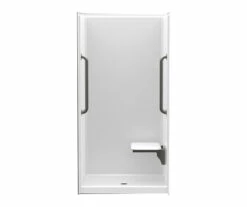1363EN 36 X 36 AcrylX Alcove Center Drain One-Piece Shower In White