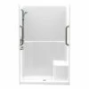 1483TSTH 46 X 34 AcrylX Alcove Center Drain One-Piece Shower In White