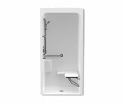 3636BFSC 36 X 36 Acrylic Alcove Center Drain One-Piece Shower In White