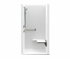 1363BFRF 36 X 36 AcrylX Alcove Center Drain One-Piece Shower In White