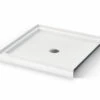 Icon SB3232 AcrylX Alcove Center Drain Shower Base In White