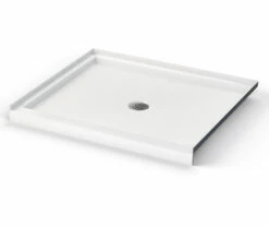 Icon SB4236 AcrylX Alcove Center Drain Shower Base In White