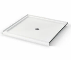 Icon SB4242 AcrylX Alcove Center Drain Shower Base In White
